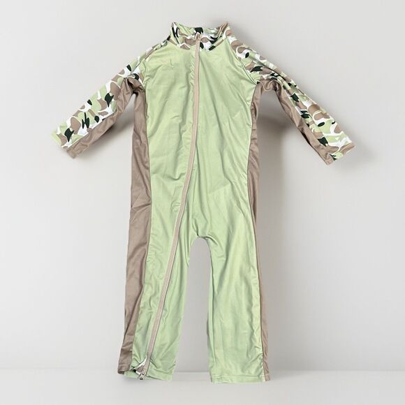 Stonzwear Size 3T Long Sleeve Pant Rash Guard Green Camoflauge - Picture 1 of 7